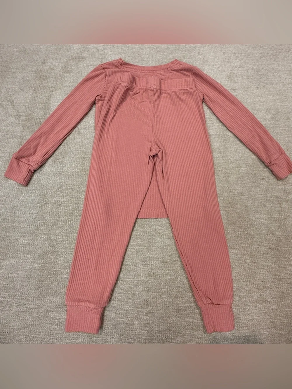 Little Sleepies Clay Ribbed Two-Piece Pajama Set 2T